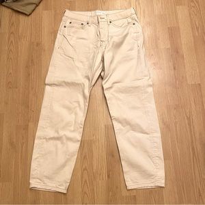 Topman White relaxed fit pants.